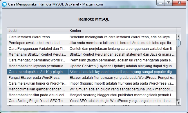 Cara Menggunakan Remote MYSQL Di cPanel