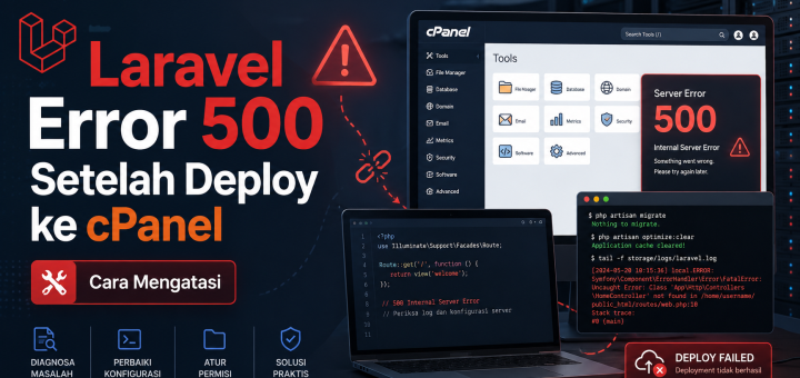 Cara Mengatasi Laravel Error 500 Setelah Deploy ke cPanel